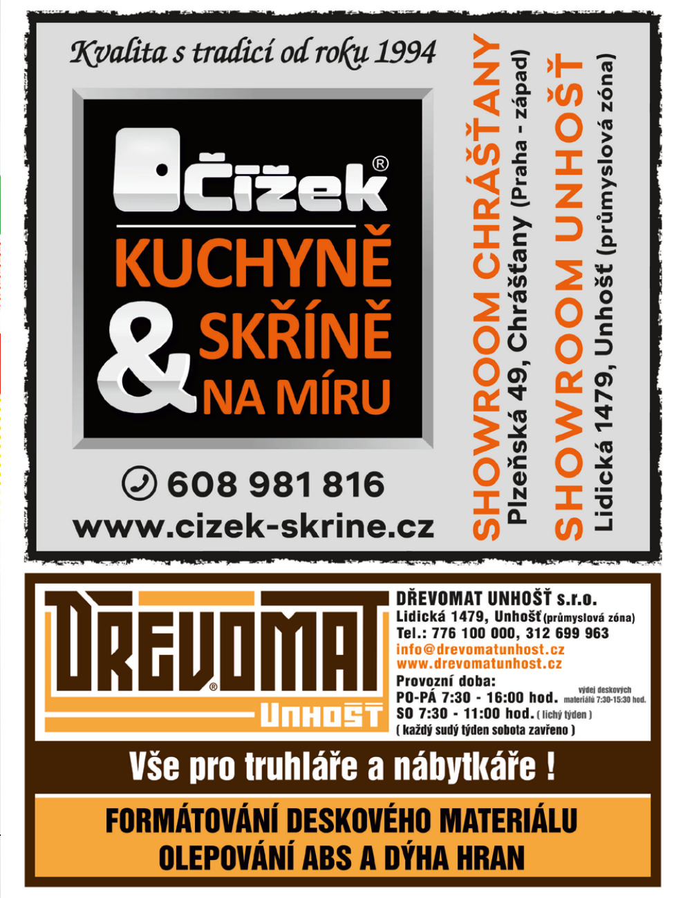 Čížek kuchyně + Dřevomat